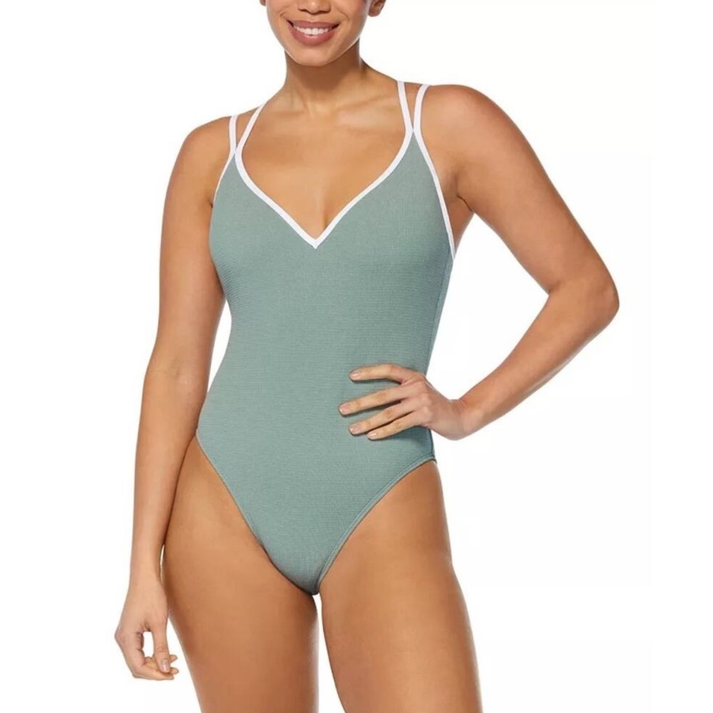 5/$40 Reebok swimsuit one piece size XL sage green